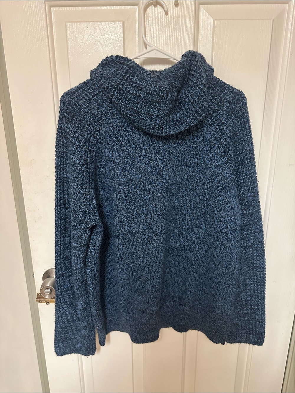 JONES NEW YORK COZY Women's Blue Knit Hooded Sweater